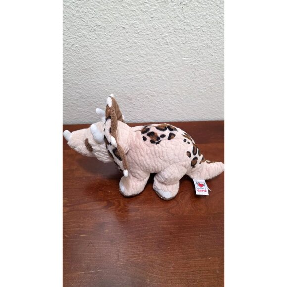 Ganz Triceratops Plush Toy Dinosaur 11" Beige & Brown Stuffed Animal - Picture 2 of 7